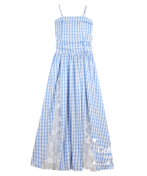 Gingham Sheer Dress