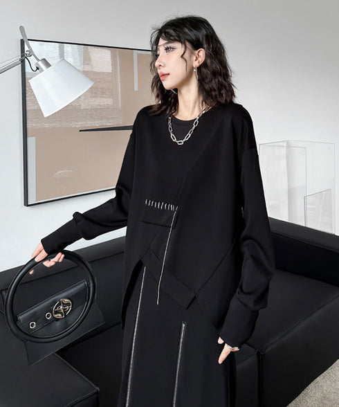 Chain Flap Asymmetry Sweatshirt