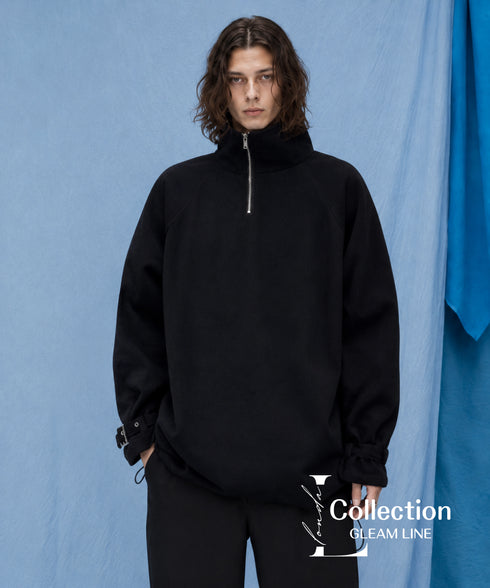 Half Zip High Neck Pullover