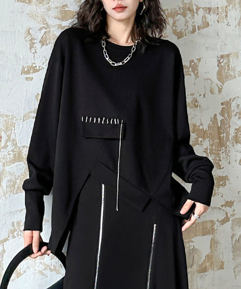 Chain Flap Asymmetry Sweatshirt