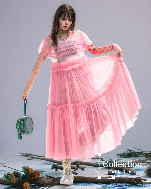 Tulle Frill Mesh Dress