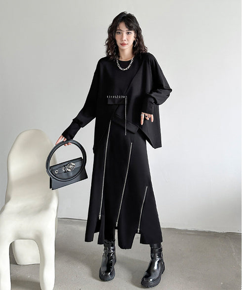 Chain Flap Asymmetry Sweatshirt