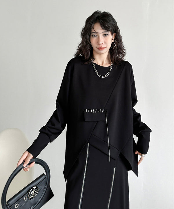 Chain Flap Asymmetry Sweatshirt