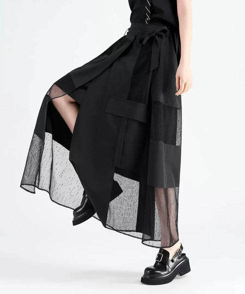 Cutout See-through Skirt