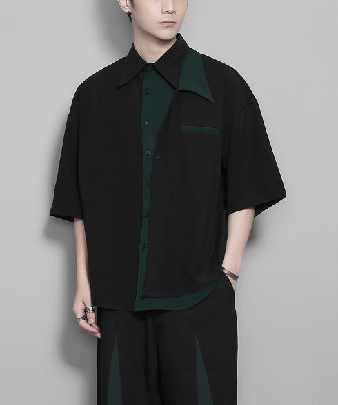 Asymmetric Collar Shirt