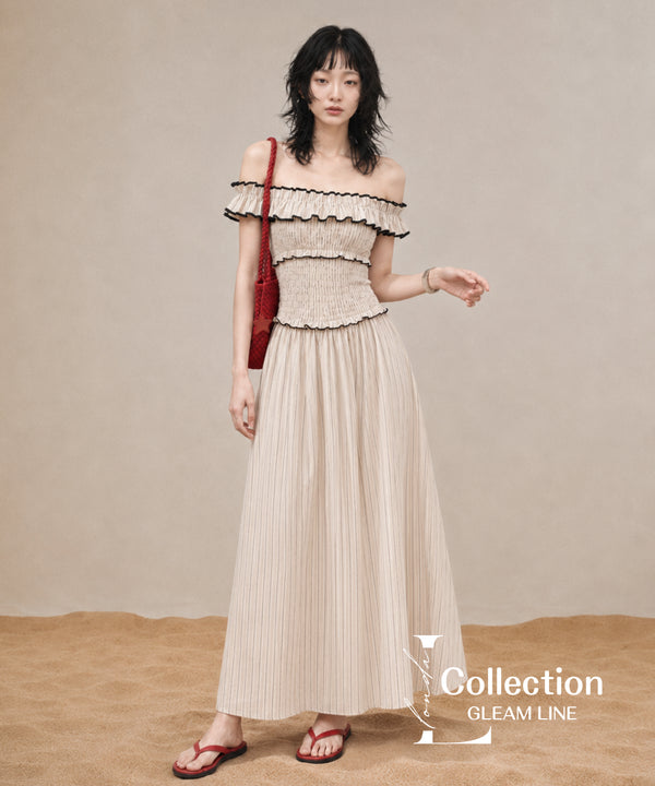 Shirred Trim Dress