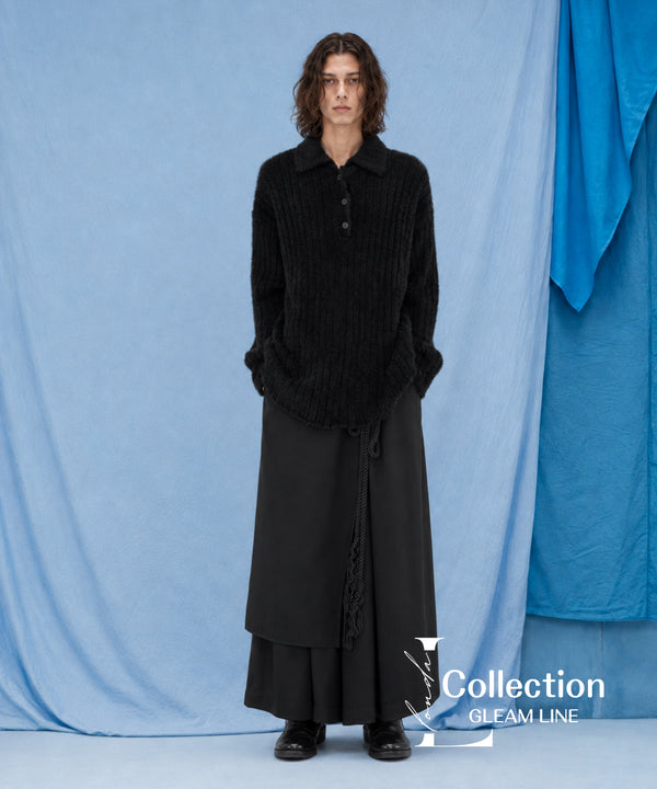 Layered Irregular Wide Pants