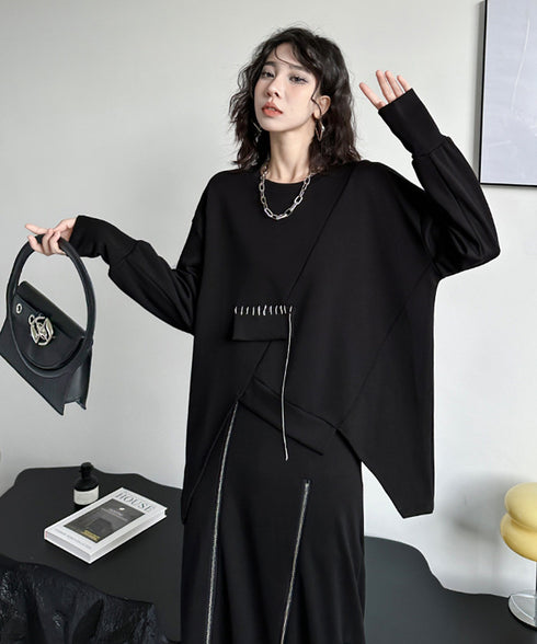 Chain Flap Asymmetry Sweatshirt