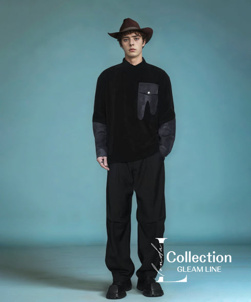 Patchwork Pocket Sweater