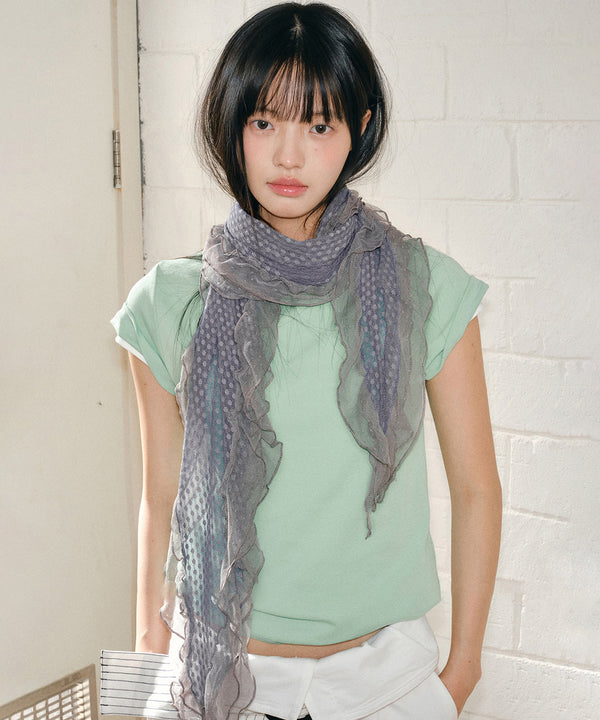 Wavy Lace Panel Scarf