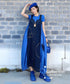 Denim Splicing Suspender Dress