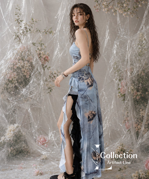 Frayed Denim Layered Dress