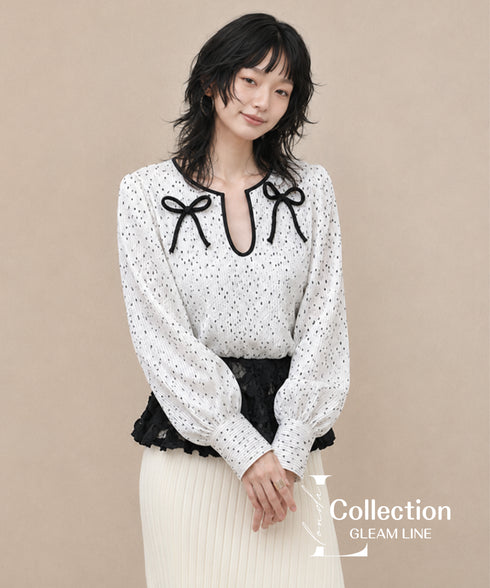 Contrast Peplum Top