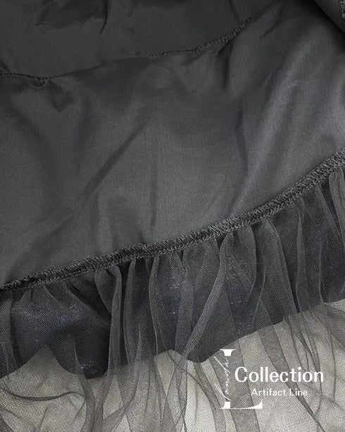 Layered Check Tulle Skirt