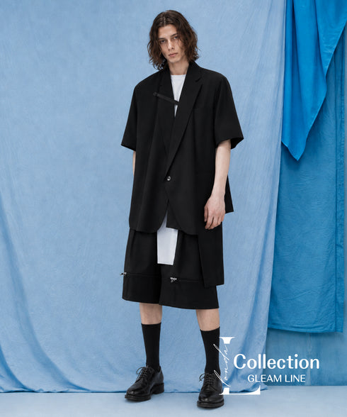 Layered Zip Block Shorts