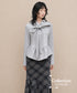 Ribbon Tie Peplum Hoodie