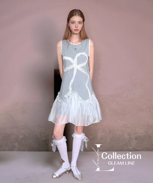 Layered Ribbon Flare Dress