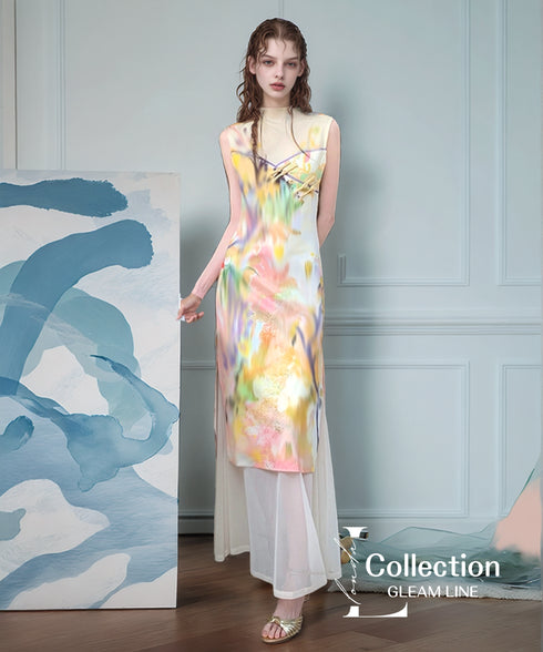 Paint Flow Layer Dress