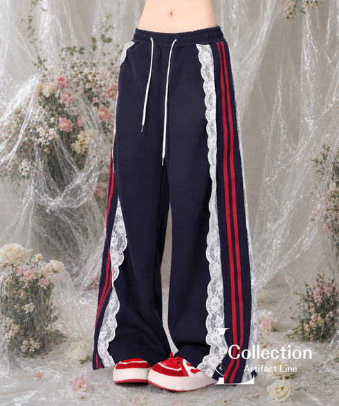 Lace Line Track Pants
