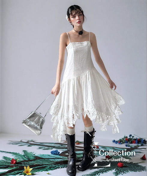 Gathered Hood Panel Dress