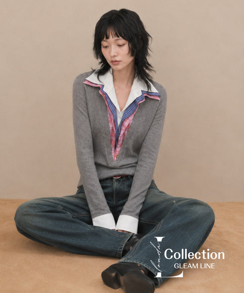 Multi Layered Collar Knit Top