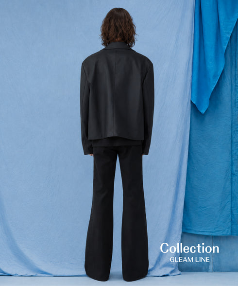 Buttonless Faux Leather Jacket
