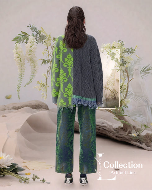 Patchwork Toggle Sweater