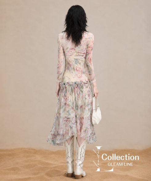 Asymmetric Mesh Dress