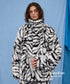 Snow Tiger Pattern Fur Coat