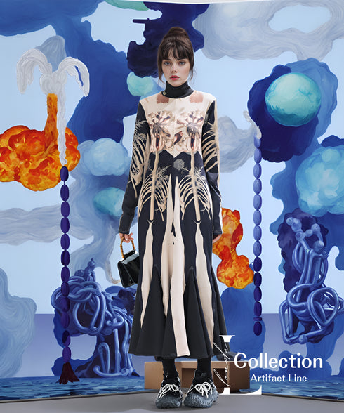 Botanical Flow Long Dress