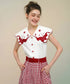 Butterfly Embroidery Collar Blouse