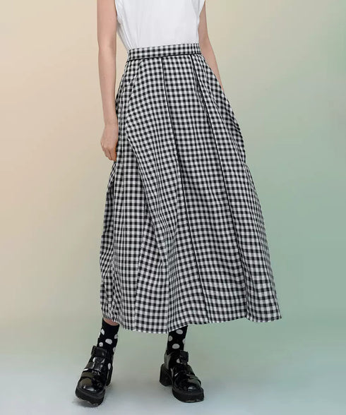 Gingham Check Skirt
