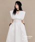 Double V-neck Ripple Dress