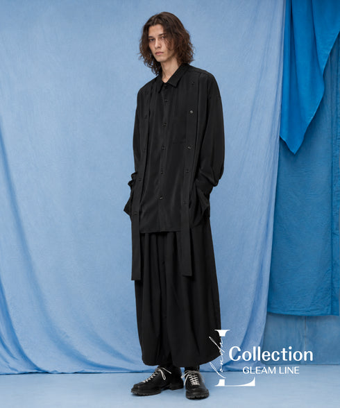 Gathered Wide Cropped Pants