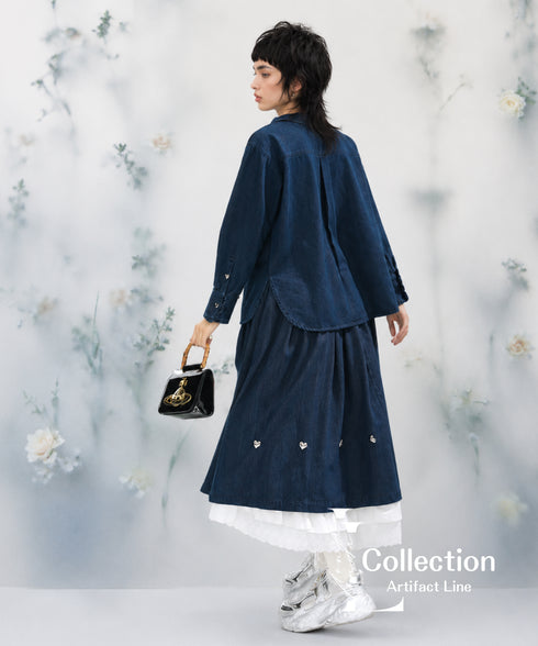 Heart Button Denim Series
