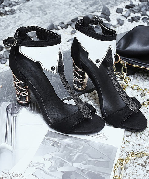 Houndstooth SpiralHeel Sandals