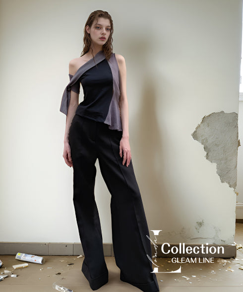 Twist Shoulder Drape Top