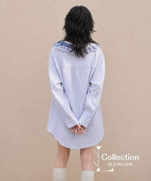 Frill Check Blouse
