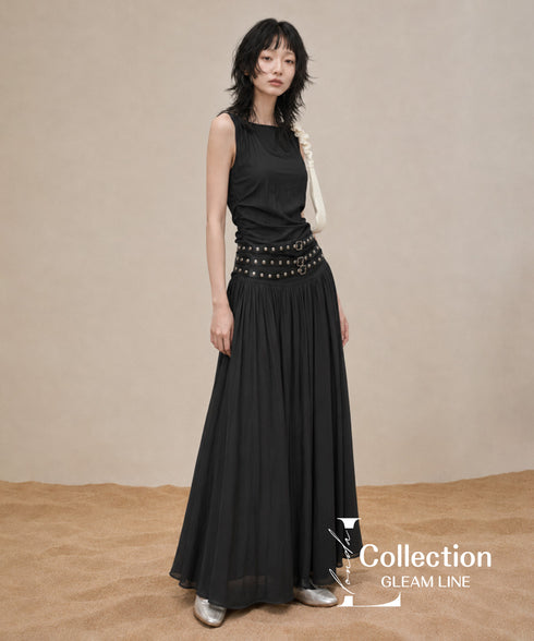 Eyelet Belt Dress