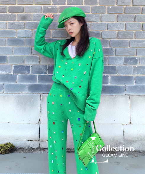 Colorful Bijou Top & Pants