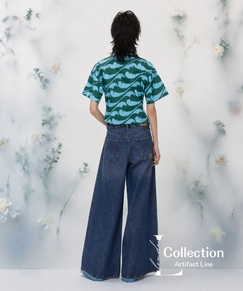 Wave Pattern Short Sleeve Shirt