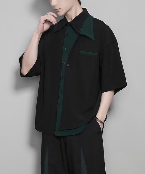 Asymmetric Collar Shirt