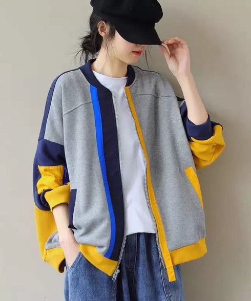 Blocking Zip Sweatshirt