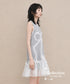 Layered Ribbon Flare Dress