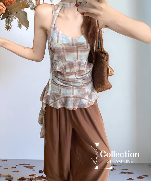 Crinkle Cami & Wide Pants Co-ord