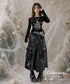 Washed Cargo Denim Skirt