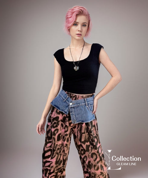 Leopard Print Wide Pants