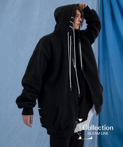 Spindle Cord Zip Hoodie