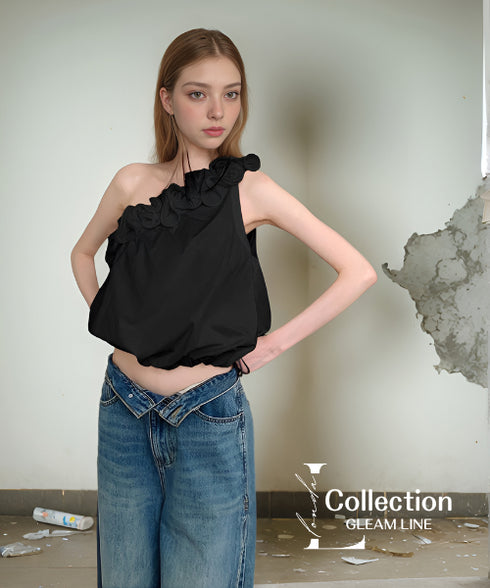 Floral Twist One Shoulder Top