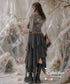 Layered Checkered Drape Skirt